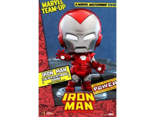 Marvel Comics Cosbaby (s) Mini Figura Iron Man (silver Centurion Armor) 10 Cm Hot Toys