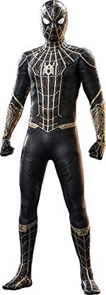 Hot Toys 1:6 Spider-Man Black & Gold Suit - Spider-Man: No Way Home, Nero