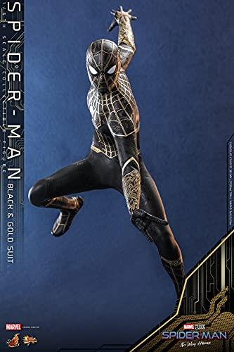figurina Hot Toys MMS604 - Marvel Comics - Spider-Man : No Way Home - Spider-Man Black & Gold Suit - 2