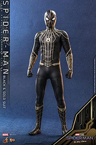 figurina Hot Toys MMS604 - Marvel Comics - Spider-Man : No Way Home - Spider-Man Black & Gold Suit - 4