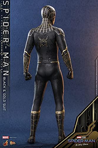 figurina Hot Toys MMS604 - Marvel Comics - Spider-Man : No Way Home - Spider-Man Black & Gold Suit - 5