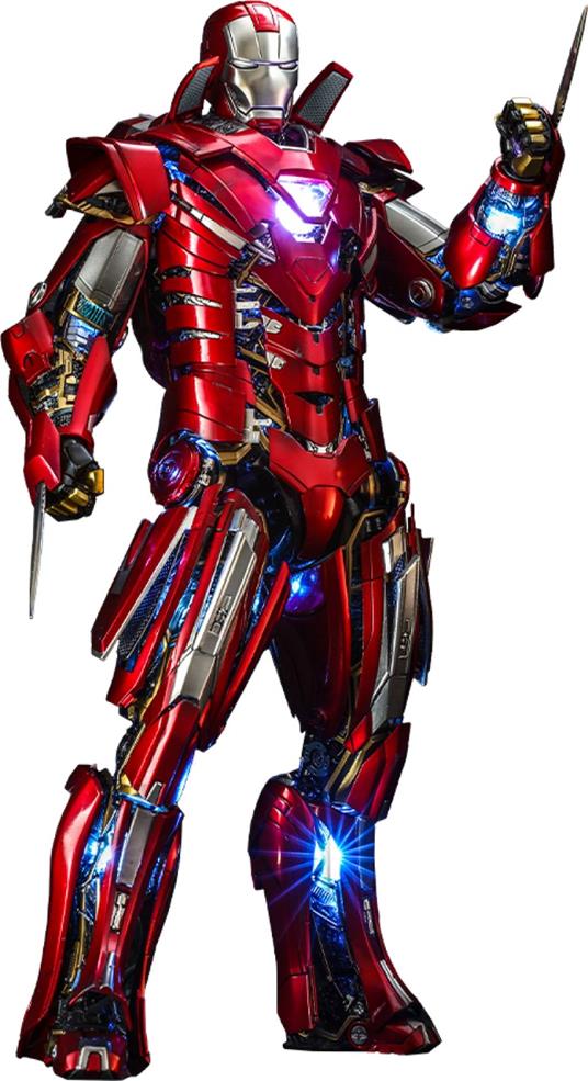 Iron Man 3 Movie Masterpiece Action Figura 1/6 Silver Centurion (armor Suit Up Version) 32 Cm Hot Toys