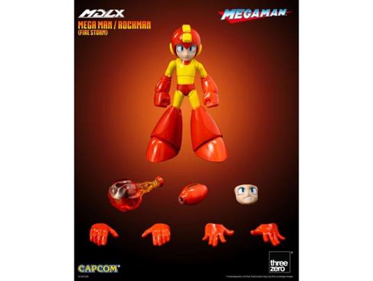 Mega Man Fire Storm Mdlx Af Action Figura Threea Toys/threezero