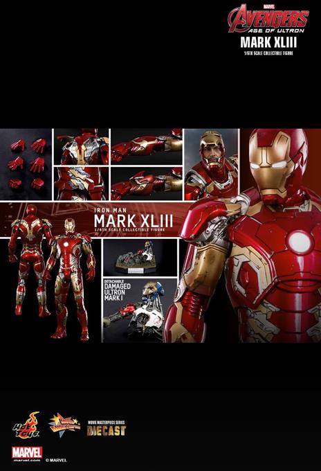 figurina Hot Toys MMS278D09 - Marvel Comics - Avengers : Age Of Ultron - Iron Man Mark 43 Standard Version - 3