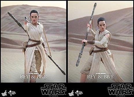 Action Figure Hot Toys Movie Masterpiece Star Wars Episode Vii The Force Awakens. Rey & Bb-8 - 5