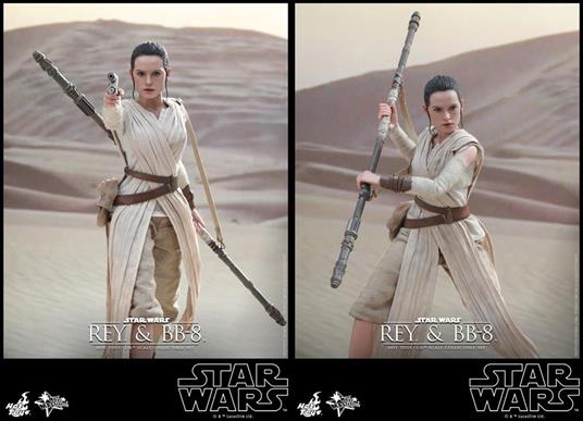 Action Figure Hot Toys Movie Masterpiece Star Wars Episode Vii The Force Awakens. Rey & Bb-8 - 11