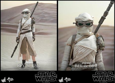 Action Figure Hot Toys Movie Masterpiece Star Wars Episode Vii The Force Awakens. Rey & Bb-8 - 12