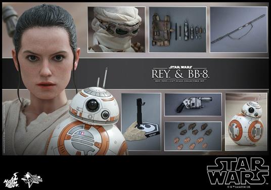 Action Figure Hot Toys Movie Masterpiece Star Wars Episode Vii The Force Awakens. Rey & Bb-8 - 14
