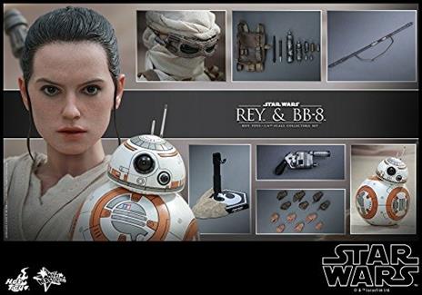 Action Figure Hot Toys Movie Masterpiece Star Wars Episode Vii The Force Awakens. Rey & Bb-8 - 8