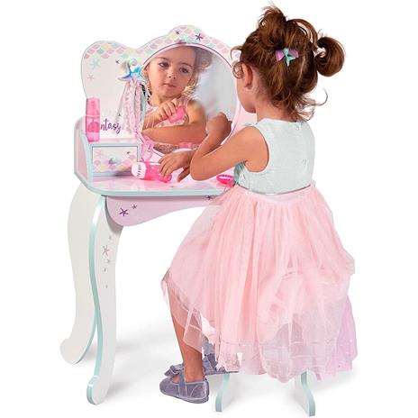 KREATIVA - De Cuevas Specchiera in Legno 84cm. con Sgabello - 55541