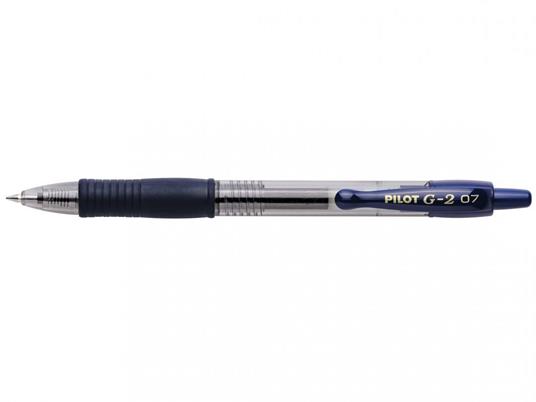 Penna a sfera Pilot Gel G-2 0,7 Bl-G2-7 Blu-Nero - 2
