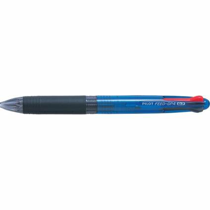 Penna a sfera multifunzione Pilot Feed GP-4 BeGreen rosso-verde-blu-nero punta 0,7 mm