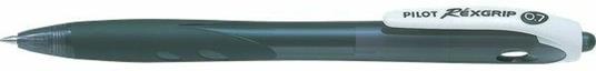 Penna a sfera Pilot RexGrip BeGreen nero punta 0,7 mm
