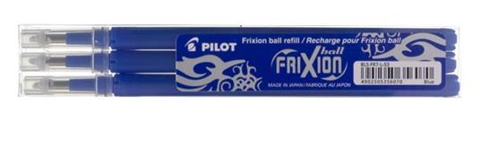 Refill Penna Pilot Frixion Cancellabile - 3 Cartucce Blu Punta 0,7mm