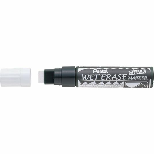 Marcatore cancellabile a gesso liquido Pentel bianco punta a scalpello 2-4 mm