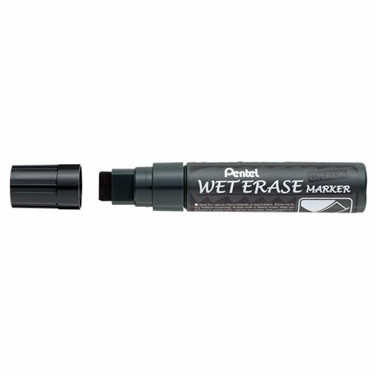 Marcatore cancellabile Pentel Wet Erase nero punta a scalpello 8,7-15,4 mm