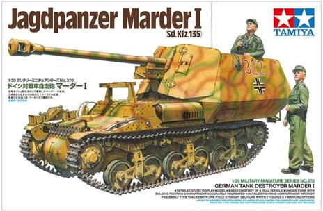 TAMIYA 35370-000 1:35 Germania Sd.Kfz.z.135 martore I Kit di costruzione in plastica, kit da assemblare, riproduzione dettagliata, non verniciata. - 6