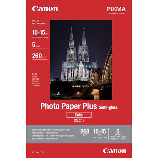 Canon Photo Paper Plus SG-201 carta fotografica