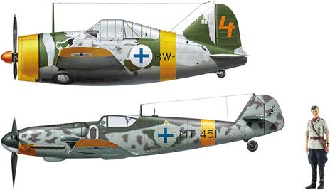 B-239 Bufallo & Messerschmitt Bf109G-6, Juutilaine