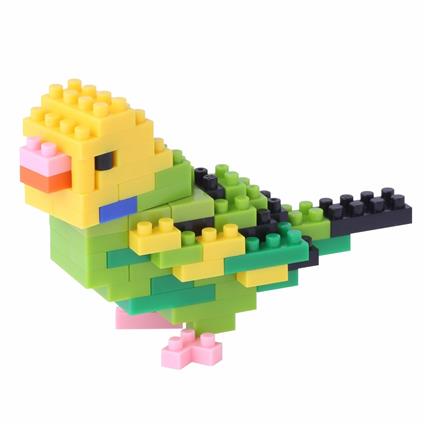 Mini Collection Series. Budgerigar Green Opaline. Nanoblock (Nbc_167)