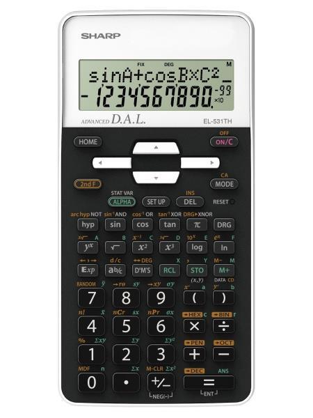 Sharp EL531TH calcolatrice Tasca Calcolatrice scientifica Nero, Bianco