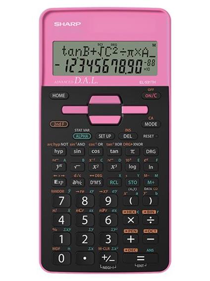 Sharp EL531THBPK - ROSA calcolatrice Tasca Calcolatrice scientifica Nero, Rosa
