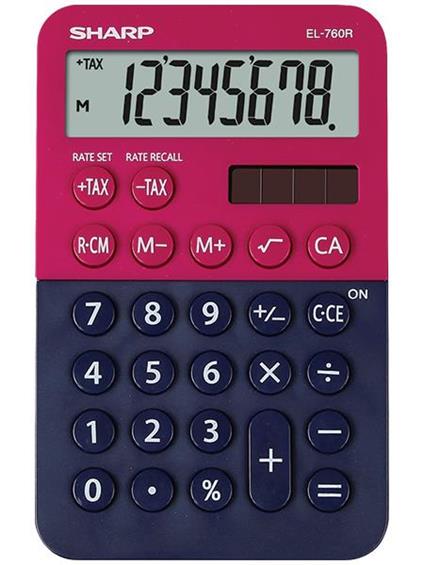 Sharp EL-760R calcolatrice Scrivania Calcolatrice finanziaria Blu, Rosso