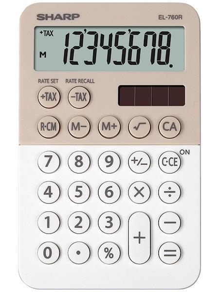 Sharp EL-760R calcolatrice Scrivania Calcolatrice finanziaria Beige, Bianco  - Sharp - Cartoleria e scuola