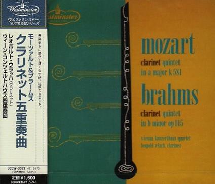 Clarinet Quintets - CD Audio di Johannes Brahms,Wolfgang Amadeus Mozart