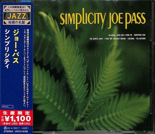 Simplicity (Limited) - CD Audio di Joe Pass