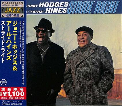 Johnny Hodges & Earl Hines - Stride Right - CD Audio