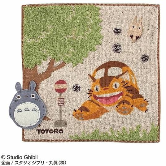 Mini Asciugamano 25x25 Cm Studio Ghibli My Neighbour Totoro Bus Stop