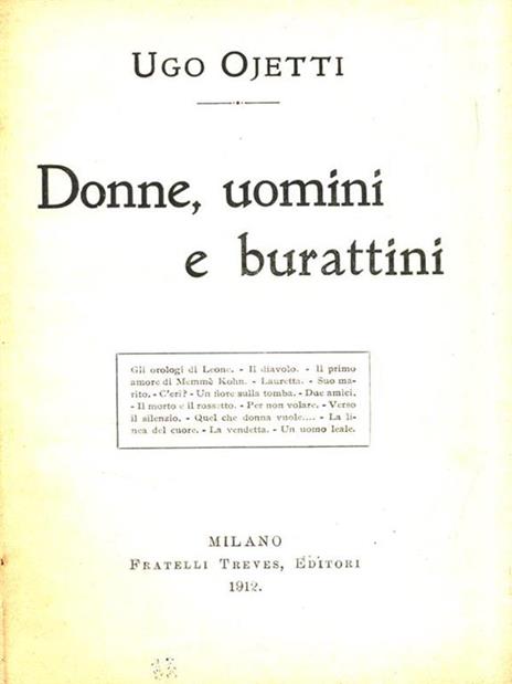 Donne uomini e burattini - Ugo Ojetti - 3