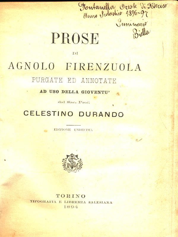 Prose di Agnolo Firenzuola