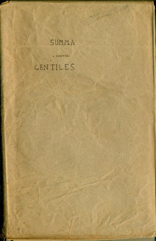 Summae Contra Gentiles - copertina