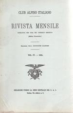 Rivista mensile Club Alpino Italiano. vol.IV. anno 1885