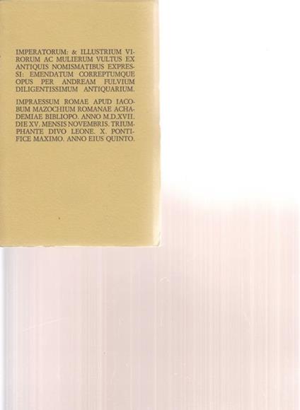 Fulvio Illustr.Imag. Imag. M. D. XVII1517 - copertina