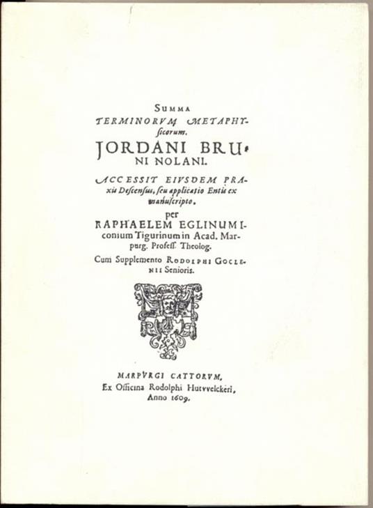 Summa terminorum metaphysicorum - Giordano Bruno - 9
