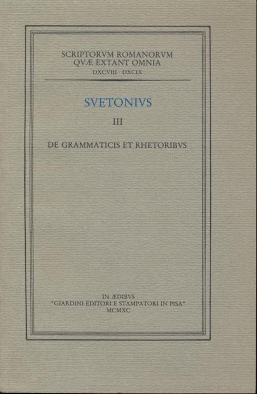 De grammaticis et rhetoribus - C. Tranquillo Svetonio - 4
