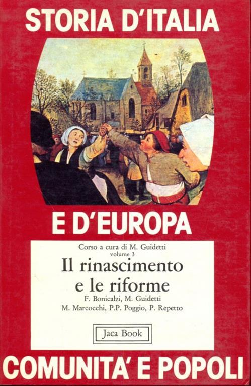 Storia d'Italia e d'Europa. Comunità e popoli - copertina