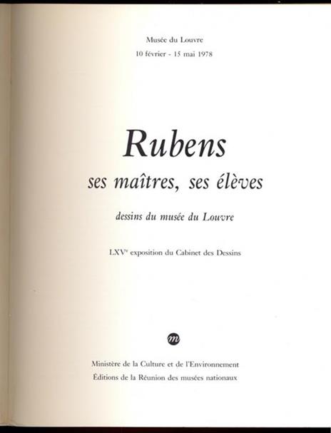 Rubens, ses maitres, ses eleves - copertina