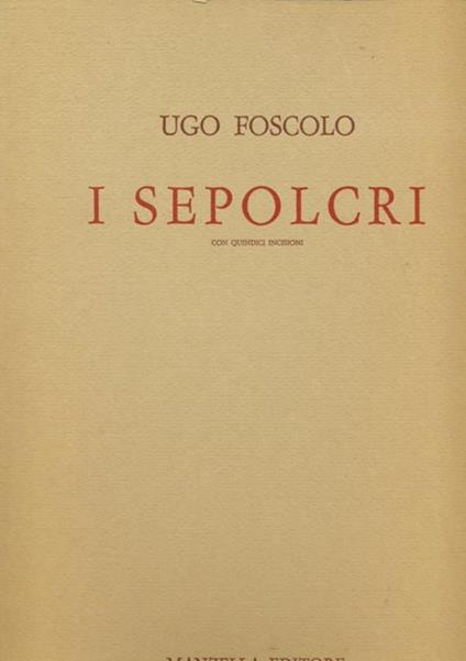 I sepolcri - Ugo Foscolo - copertina
