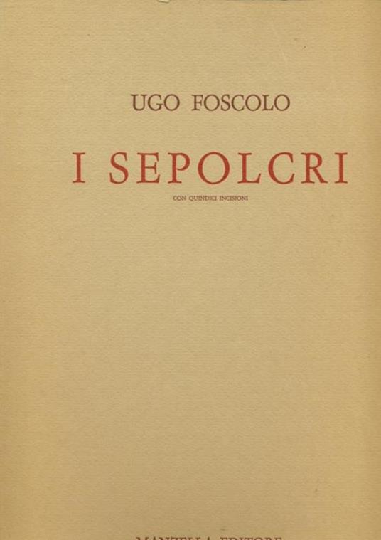 I sepolcri - Ugo Foscolo - copertina