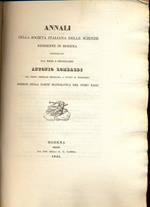 Annali della società italiana delle scienze residente in Modena