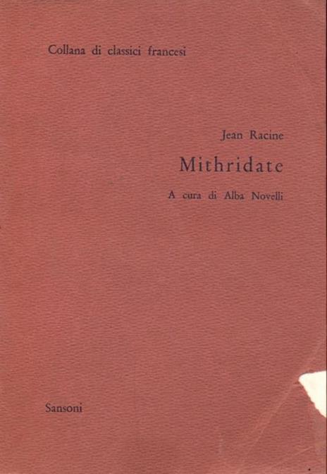 Mithridate - Jean Racine - copertina