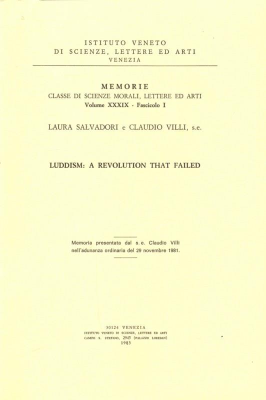 Luddism: a revolution that failed