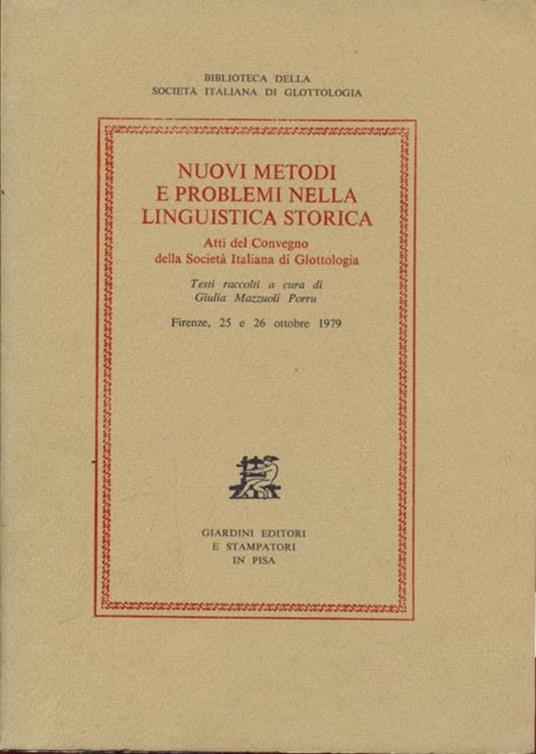 Nuovi metodi e problemi nella linguisticastorica - 7