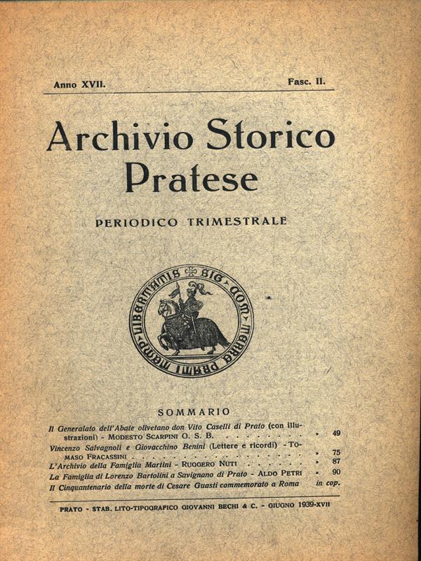 Archivio storico pratese fasc. II