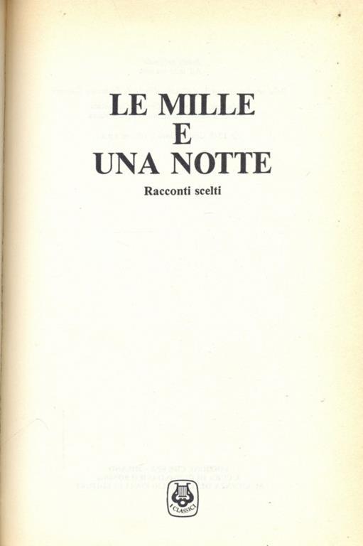 Le mille e una notte - copertina