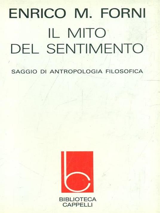 Il mito del sentimento - copertina